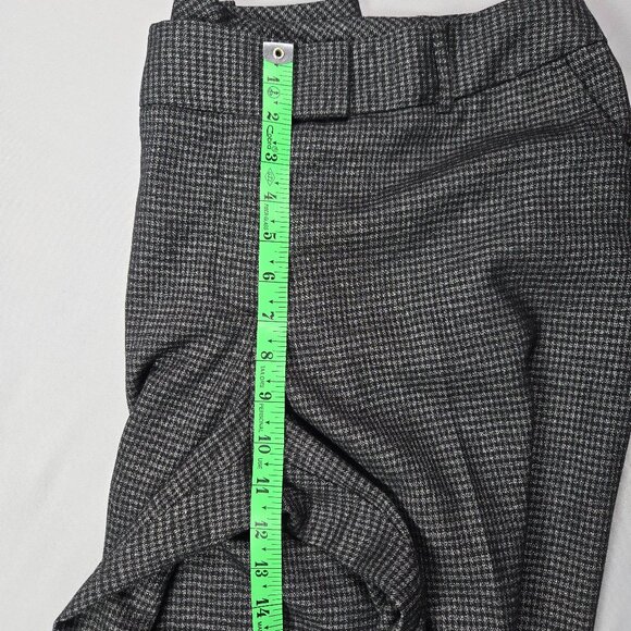Worthington Modern Fit Wide Leg Plaid Pants Gray Black Check Stretch Sz 12 - Picture 9 of 12